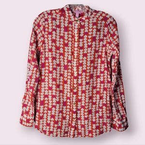 Lilly Pulitzer Silk‎ Long Sleeve Top Size XXS